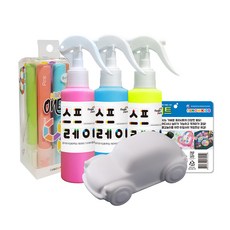 SNOWKIDS 打造我的專屬汽車 噴霧版 Banaka 隨機出貨套組, 顏料(粉紅色, 藍色, 黃色), 麥克筆(粉紅色, 藍色, 黃色, 綠色, 紫色, 橘色), 畫布(白色), 1套