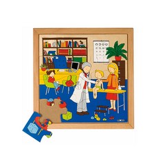 Educo Health Wood Puzzle Set Doctor, 1套, 16件