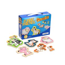 貝拉鴨農場動物朋友木拼圖, 1個, 18件