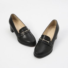 JACK&JILL 一字鍊條金色裝飾包頭跟鞋 5公分 JA0119