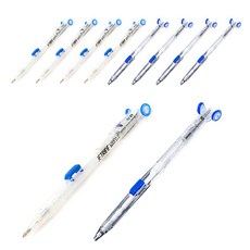 LAINOVA Jet Ride 直線圓珠筆 0.5mm + Sharp 0.5mm 套組, 藍色, 10套