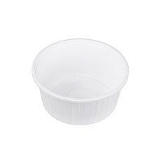 쿡앤락 사출 원형 탕 일회용 일회용 용기 중 2.7L 백색 몸통, 1개입, 200개