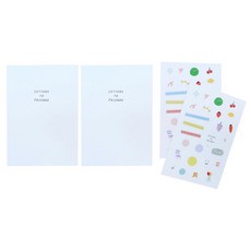 Dearest 友情問答書信 2p + 貼紙 2p, 混合顏色, 1套