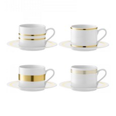LSA International Deco 茶杯碟 金色 4 件套 0.25L, 混色, 1套
