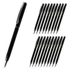 Market A 纖細滑順原子筆, 黑色, 20個