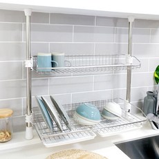 spider loc 立柱式水槽碗盤瀝水架 + 餐具筒, 混合顏色