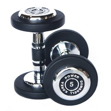파워헬스 pvc아령 BLACK 2p, 5kg, 1개