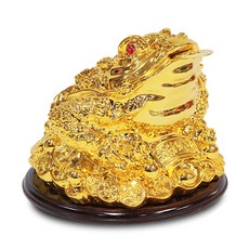 Sarako 圓形黃金蟾蜍雕像, 黃金色