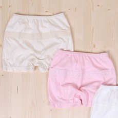 Organic Boom 女童扭力蕾絲平角短褲 2p