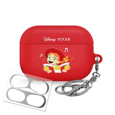 TOY STORY 玩具總動員 Asuka Korea 彩色 AirPods Pro 硬殼保護套 + 防鐵粉貼紙 + 掛環, 單一商品, 02翠絲