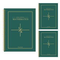 YOUNG ART Newtro 4格數學練習簿, 金色 + 綠色, 3個