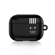 별다섯 이지쏙 에어팟프로 클래식모던 하드 케이스 Label, BLACK