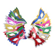 LivingDA 紙製化裝舞會面具 60入組, 隨機發貨