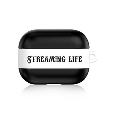 별다섯 이지쏙 에어팟프로 클래식모던 하드 케이스 LIFE, LIFE_BLACK