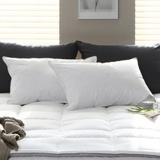 Bountiful 豪華酒店鵝毛枕棉 1200g, 白色的