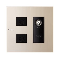 Panasonic Platima Gold複合Unit插座 8P*2孔 CATV 2房*1孔, 1個