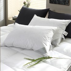 Bountiful 豪華酒店鵝毛枕棉 1000g, 白色的