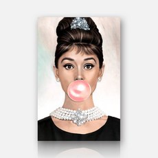 KMELLIE 3D 奧黛麗赫本 氣球 寶石十字繡 40 x 60 cm, 混合色, 1個