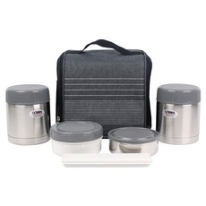 COSMOS 不鏽鋼保溫便當盒 WJ-815, 混合色, 1套