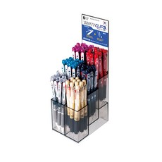 MyPen Safety Clip3 超低粘度油性 3 色圓珠筆 0.5mm 10p x 3 種 + 0.7mm 10p x 3 種展示套組, 0.7mm 產品（灰色、L 藍色、粉紅色）、0.5mm 產品（海軍、紅色、米色）, 1組