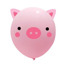 WOW PARTY KOREA 可愛小豬氣球, 10個, 混合顏色