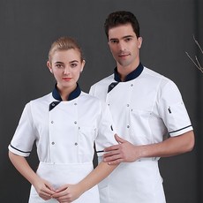 按扣短袖廚師服上衣 CST-02