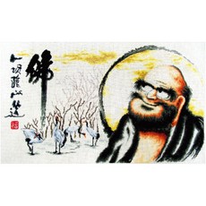 JoyJasu 11格十字繡印花套組 80501 微笑達摩, 1套, 混合色