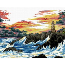 Joy十字繡 11針十字繡 印花包組 110806 船屋, 1套, 混色