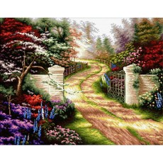 JoyJasu 11CT 十字繡印花套裝組 110816 the forest road, 1套, 混合色