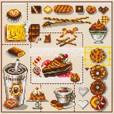 Joy十字繡 11CT 十字繡印花套組 90903 trifling article 3, 1套, 混合色