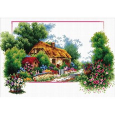 JoyJasu 11格十字繡印花材料包套組 70501 spring lane, 1套, 混色