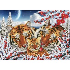 JoyJasu 11CT 十字繡印花套組 181127 雪原的幸福, 1套, 混合色