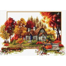 JoyJasu 11CT 十字繡印花套組 81003 autumn story, 1套, 混合色