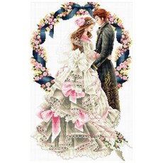 JoyJasu 11格 十字繡印花材料包套組 100410 華麗的婚禮, 1套, 混合色