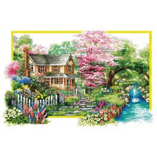 Joy十字繡 11針十字繡 印花包組 100101 Spring comes, 1套, 混色