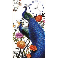 JoyJasu 11CT 印花十字繡套組 K1115 富貴孔雀, 1套, 混合色