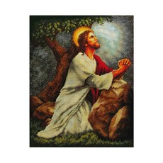 JoyJasu 11CT 十字繡印花套組 60502 Prayer of the Lord, 1套, 混合色