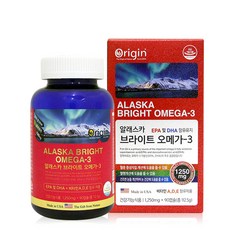 오리진 알래스카 브라이트 오메가3, 90정, 1개