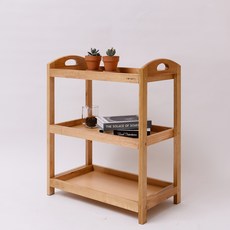 ICONIC HOUSE 簡約原木直立式層架, 混合色, 3層