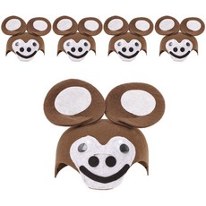 Party09 不織布動物帽, 猴子, 5個