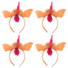 LivingDA 雞造型髮箍, 混色, 4個