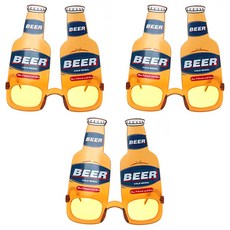 Party09 派對工具 啤酒瓶眼鏡, 棕色, 3個