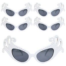 리빙다 파티용 백조 안경, 화이트, 5개