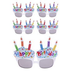 Party09 生日杯子蛋糕眼鏡, 白色, 5個