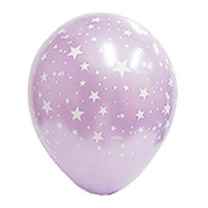 LivingDA Neotex 珠光星星派對氣球 30cm, 淺薰衣草色, 24個