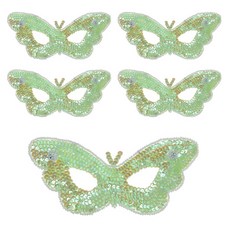 LivingDA 化裝舞會亮片面具 5入組, 蓮花蝴蝶