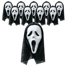 LivingDA 驚聲尖叫骷髏面具頭套 無流血款 10入組, 混色