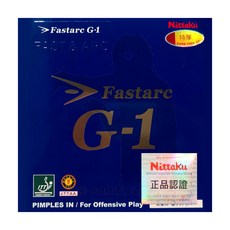 Nittaku Fastarc G-1特厚乒乓球拍橡膠皮, 紅色的, 1個