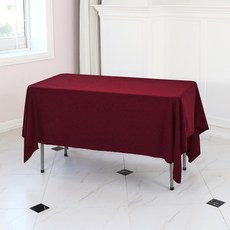 에스엠파티 박음질 마감 모던 스판 행사용 테이블보, 단풍, 180 x 155 cm