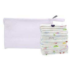 Avade 棉紗印花手帕 20入 +EVA網格收納包